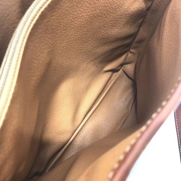 CELINE vintage Macadam Bucket Hand Bag Tote Bag PVC/Leather Brown/GoldHardware - Picture 14 of 15